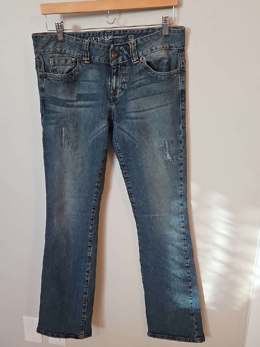 GUESS Blue Women's Straight-Leg Jeans